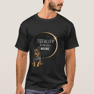 MAINE Total Solar Eclipse 2024 Funny Dog Glasses T T-Shirt