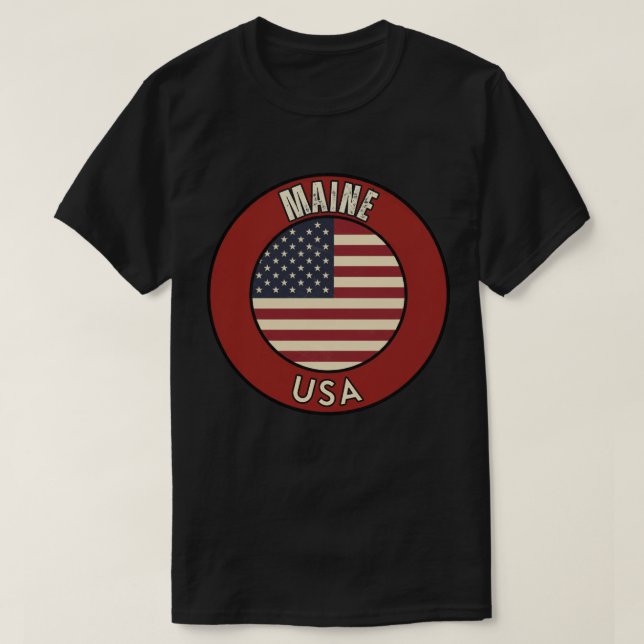 Maine United States of America T-Shirt (Design Front)