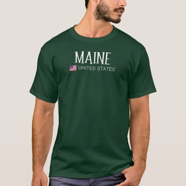Maine United States Oversized T-Shirt (Front)