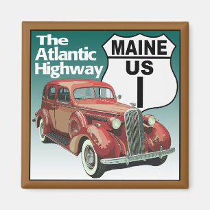 Maine US Route 1 - The Atlantic Highway Magnet