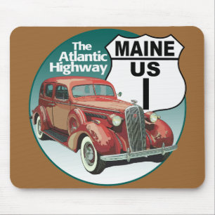 Maine US Route 1 - The Atlantic Highway Mouse Pad
