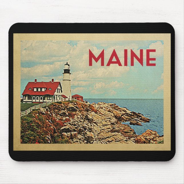 Maine Vintage Travel Mouse Pad (Front)