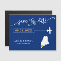 Maine Wedding Save the Date Card, Map