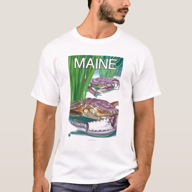 MaineCrab and Fisherman T-Shirt (Front)