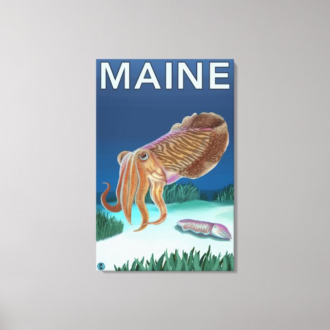 MaineCuttlefish Scene Canvas Print (Front)