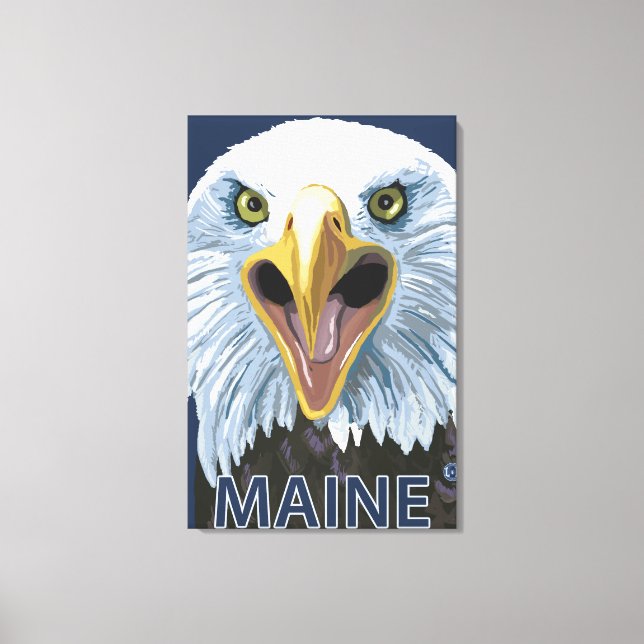 MaineEagle Up Close Canvas Print (Front)
