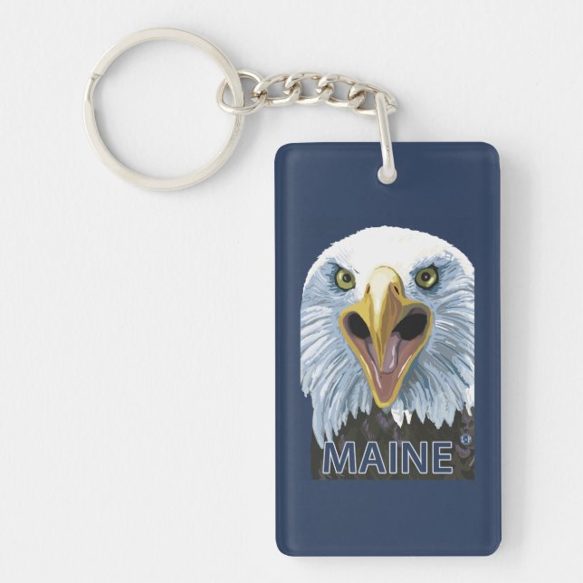 MaineEagle Up Close Key Ring (Front)