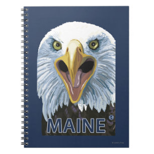 MaineEagle Up Close Spiral Notebook