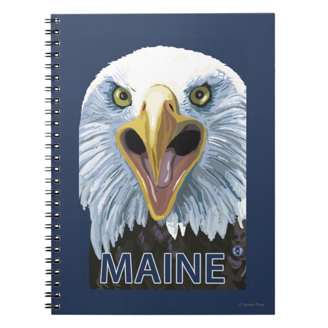 MaineEagle Up Close Spiral Notebook (Front)