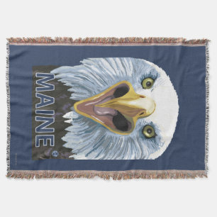 MaineEagle Up Close Throw Blanket