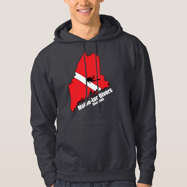 Maineiac Divers Silhouette Logo Dark Sweatshirt (Front)