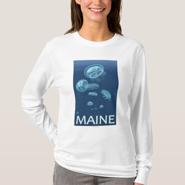 MaineJellyfish Scene T-Shirt (Front)