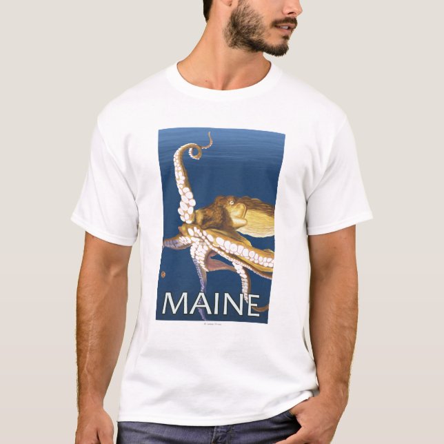 MaineOctopus Scene T-Shirt (Front)