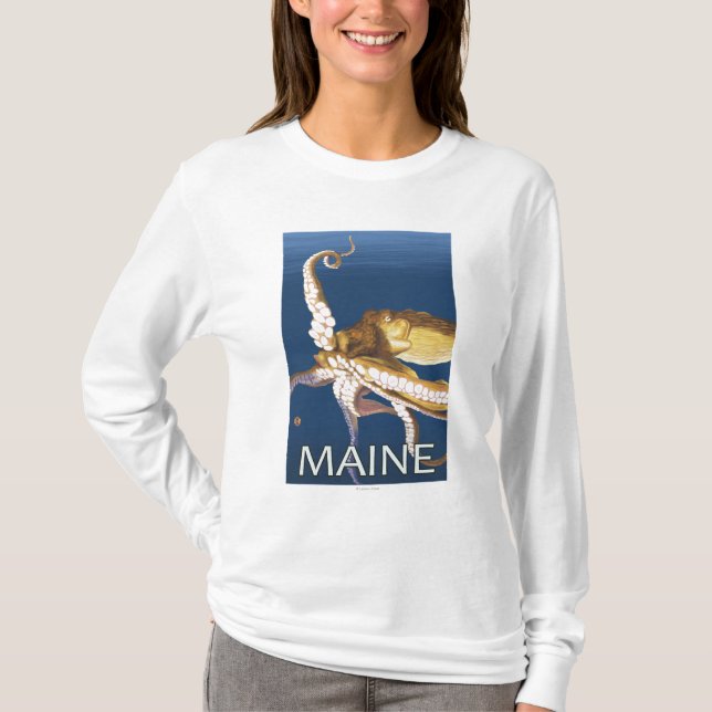 MaineOctopus Scene T-Shirt (Front)