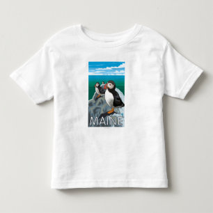 MainePuffins Scene Toddler T-Shirt