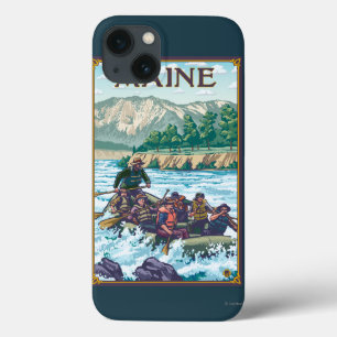 MaineRiver Rafting Scene iPhone 13 Case