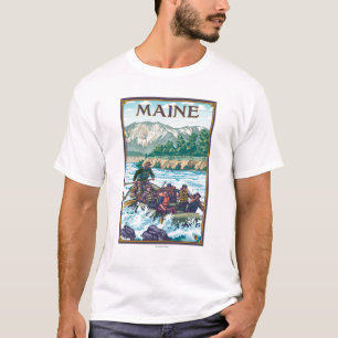 MaineRiver Rafting Scene T-Shirt