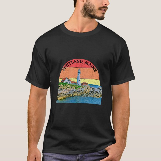 Maine's Portland Head Light Lighthouse T-Shirt (Front)