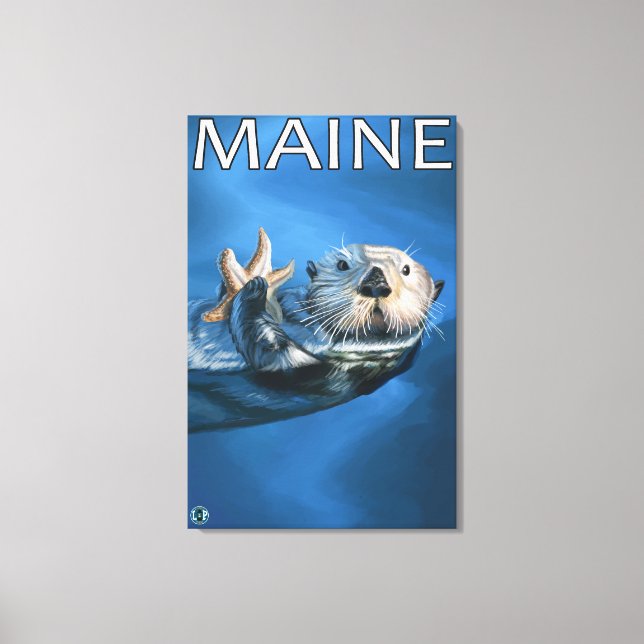 MaineSea Otter Scene Canvas Print (Front)