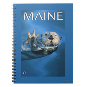 MaineSea Otter Scene Spiral Notebook