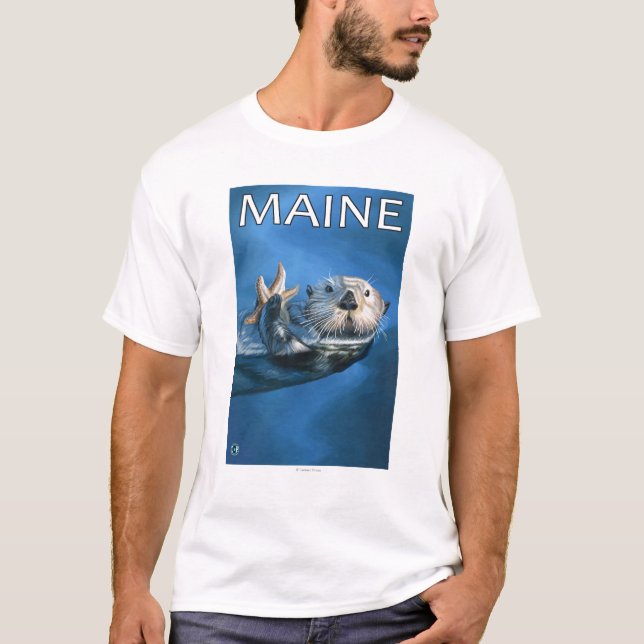 MaineSea Otter Scene T-Shirt (Front)