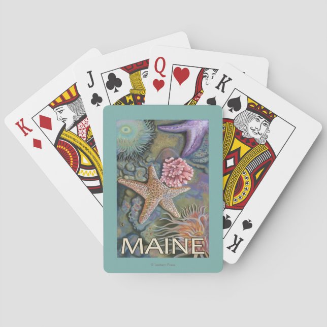 MaineTidepool Scene Playing Cards (Back)