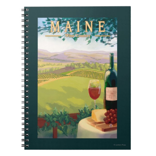 MaineWine Country Scene Notebook (Front)