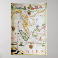 Mainland Southeast Asia, detail from world atlas
