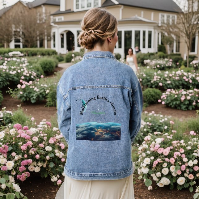maintaining Earth's climate Denim Jacket (Wedding Back)