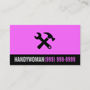Maintenance, Construction, Handywoma Business Card