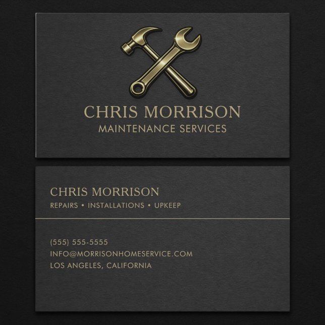 Maintenance Services Professional  Business Card (Creator Uploaded)