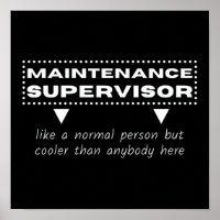 Maintenance Supervisor, funny job slogan
