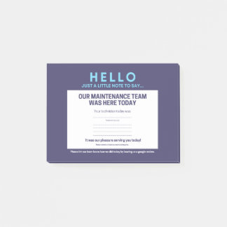 "Maintenance Was Here" Post-it Notes