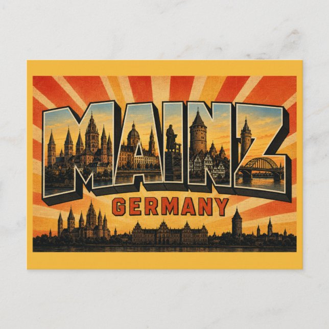 Mainz Germany Cathedral Postcard (Front)