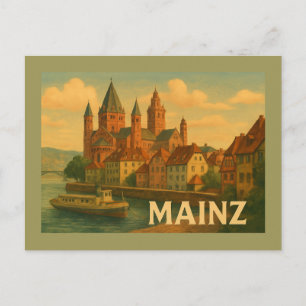 Mainz Germany City Art Postcard
