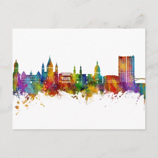 Mainz Germany Skyline Postcard (Front)