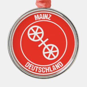 Mainz Round Emblem Metal Tree Decoration