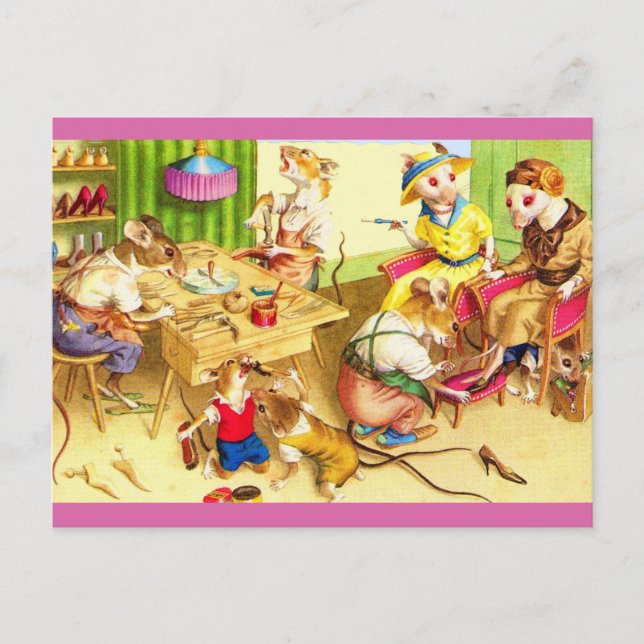 Mainzer mice cobblers and shoe store postcard (Front)