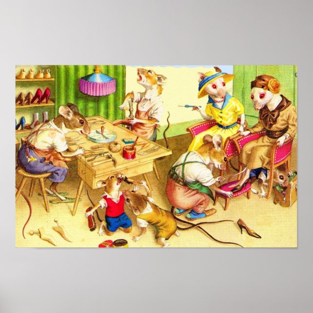 Mainzer mice cobblers and shoe store print (Front)