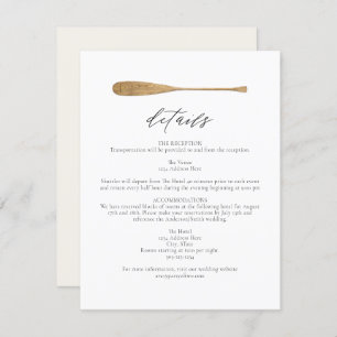 MAIRI Minimalist Boat Lake Themed Wedding Details Invitation