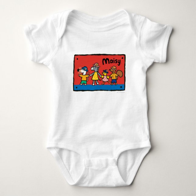 Maisy and Best Friends Hold Hands Baby Bodysuit (Front)