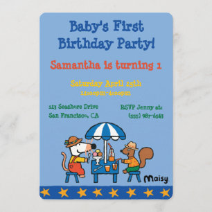 Maisy and Cyril Birthday Invitation