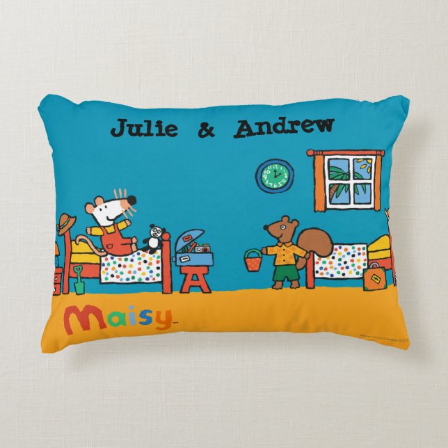 Maisy and Cyril Go on Vacation Scene Decorative Cushion (Front)