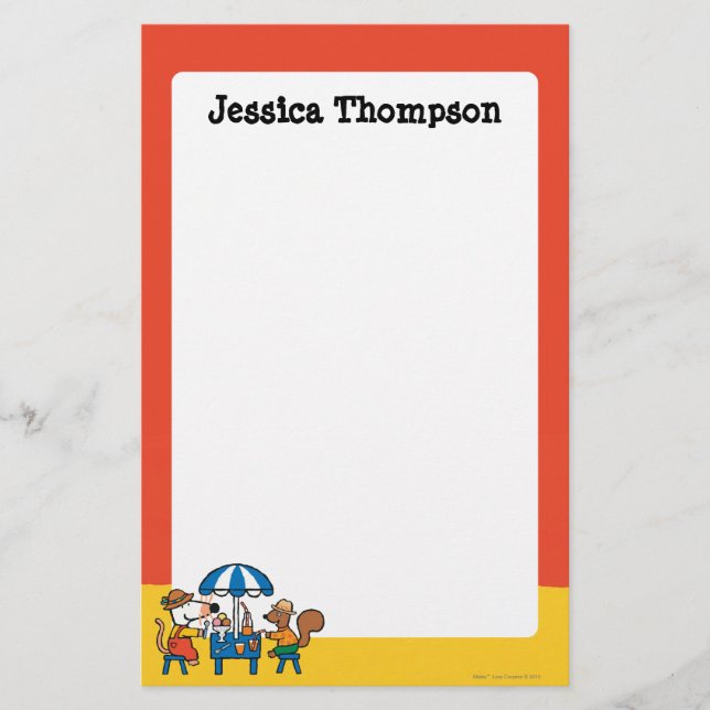 Maisy and Cyril Snacktime at the Beach Stationery (Front)