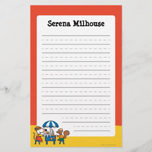 Maisy and Cyril Snacktime at the Beach Stationery (Front)