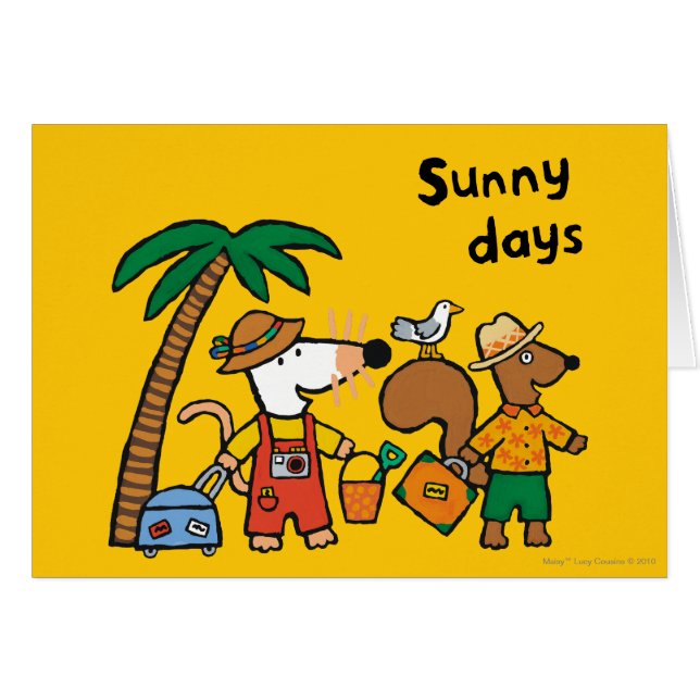 Maisy and Cyril with Palm Tree at the Beach (Front Horizontal)