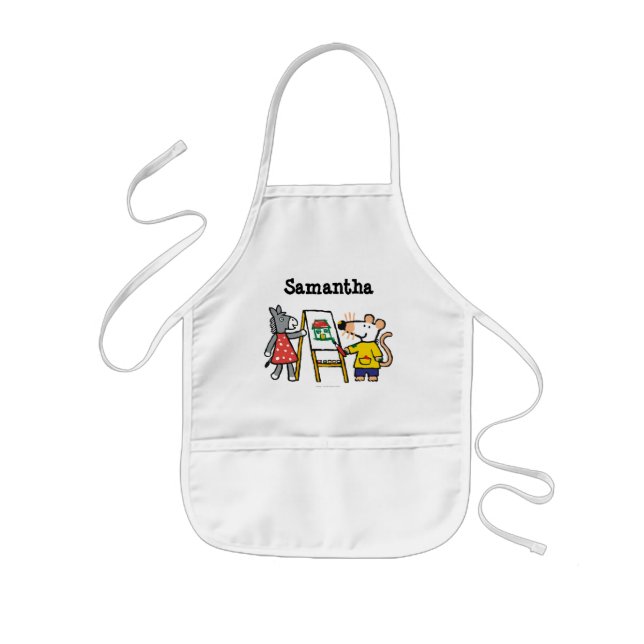 Maisy and Dotty Paint at Preschool Kids Apron (Front)