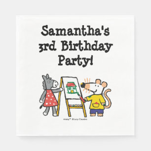 Maisy and Dotty Paint at Preschool Napkin