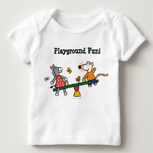 Maisy and Dotty Seesaw at the Playground Baby T-Shirt (Front)