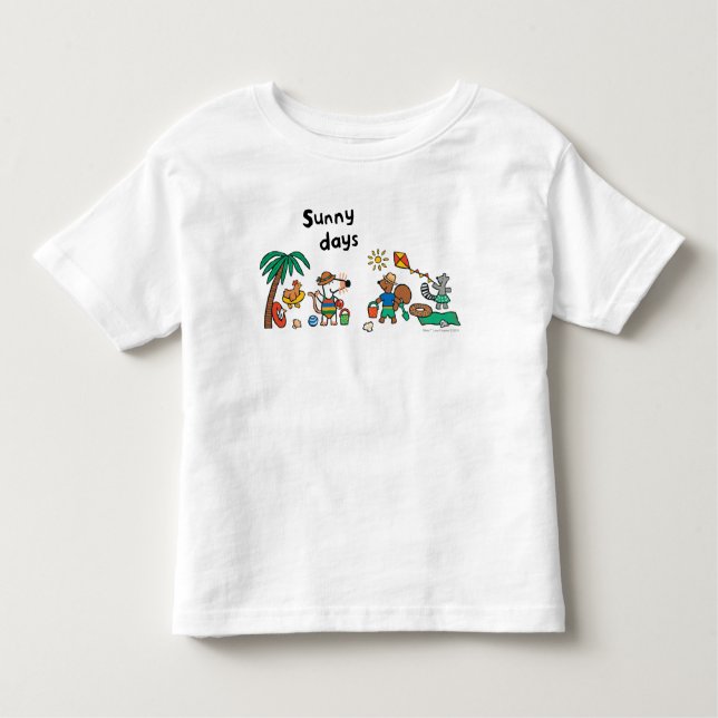 Maisy and Friends at the Beach Toddler T-Shirt (Front)